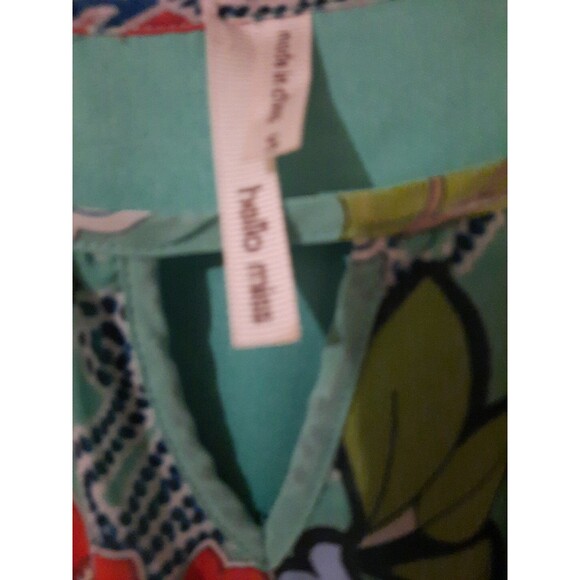 Hello MISS Green Floral Dress – Women’s Size Small – Boho Sundress Vibe - Picture 2 of 5